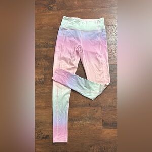 Victoria's Secret Pink and Blue Tie-Dye Leggings